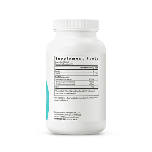 Fish Oil 60 Softgels-Seeking Health-Matakana Pharmacy