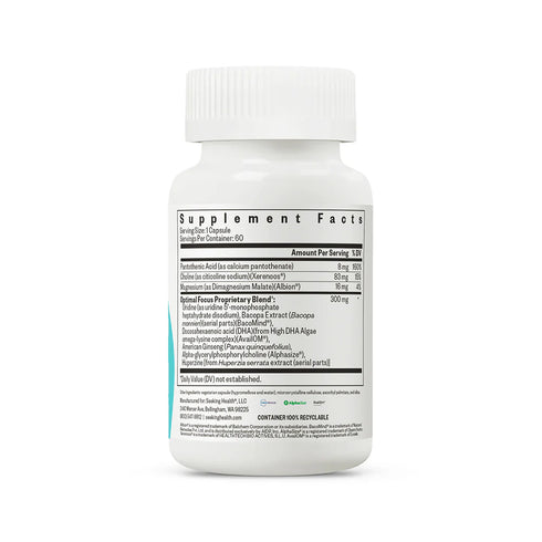Optimal Focus 90 Capsules-Seeking Health-Matakana Pharmacy