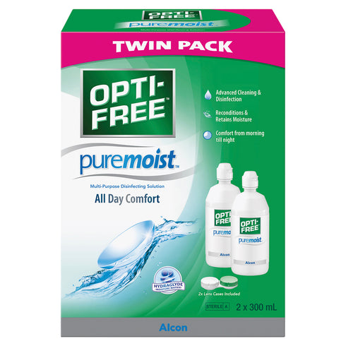 Opti-Free PureMoist Multi-Purpose Solution Twin Pack-Alcon-Matakana Pharmacy