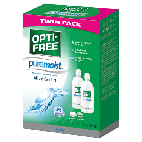 Opti-Free PureMoist Multi-Purpose Solution Twin Pack-Alcon-Matakana Pharmacy