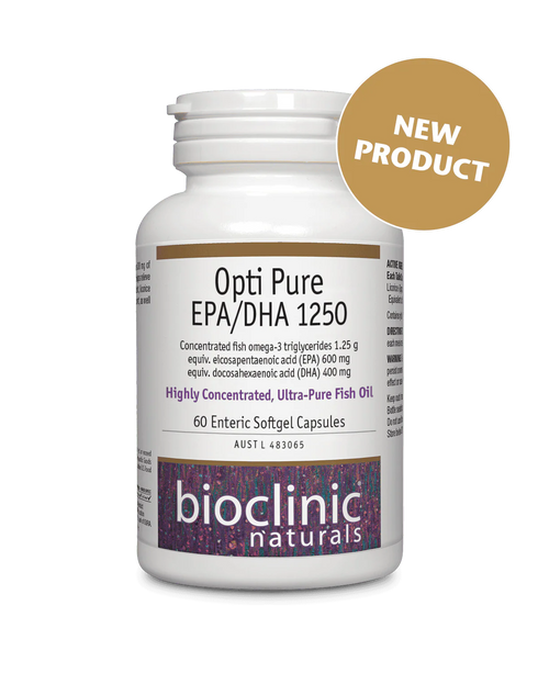 Opti Pure EPA/DHA 1250 60 caps-BioClinic Naturals-Matakana Pharmacy
