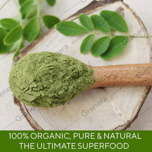 Organic Moringa Leaf Powder 240g-Grenera-Matakana Pharmacy