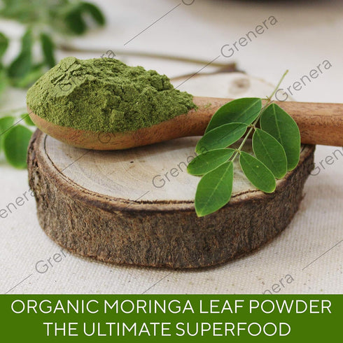Organic Moringa Leaf Powder 240g-Grenera-Matakana Pharmacy