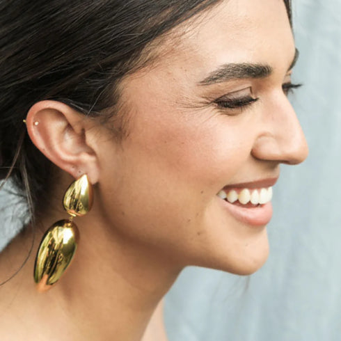 Earrings - Origin Gold-Queen Of The Foxes-Matakana Pharmacy