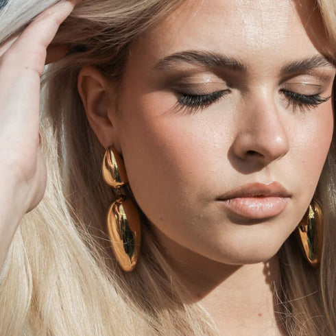 Earrings - Origin Gold-Queen Of The Foxes-Matakana Pharmacy