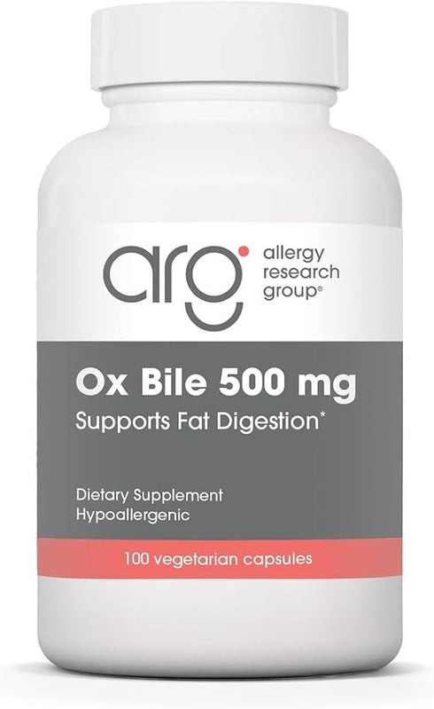 Ox Bile 500mg 100 Capsules | Allergy Research Group