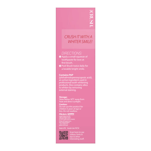 Image of directions for PIKSTERS Crush Whitening Paste Watermelon 96g