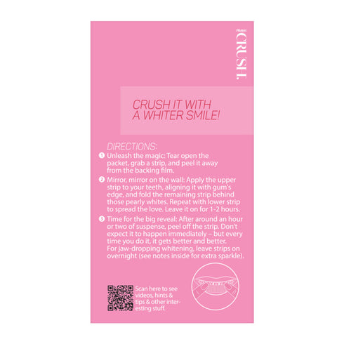 Image of directions on how to use PIKSTERS Crush Whitening Strip Watermelon 28pk