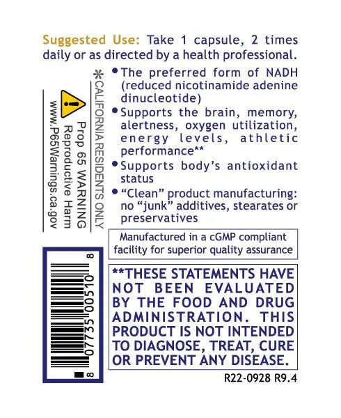 NADH 30caps-Matakana Pharmacy