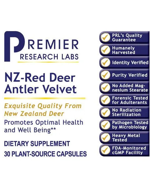 NZ-Red Velvet Deer Antler 30caps-Matakana Pharmacy