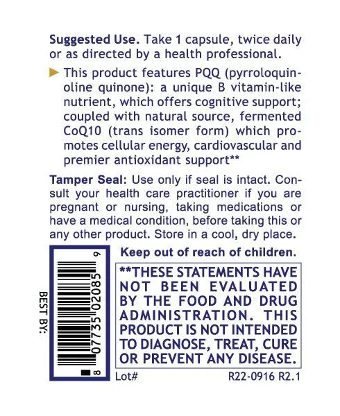 PQQ Complex with CoQ10 60caps-Matakana Pharmacy