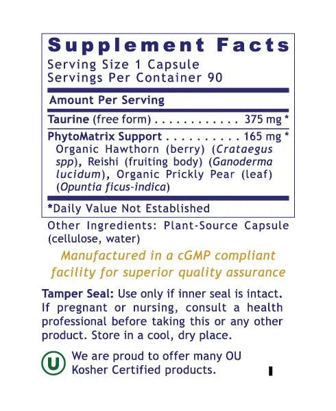 Taurine Blend 90caps-Matakana Pharmacy