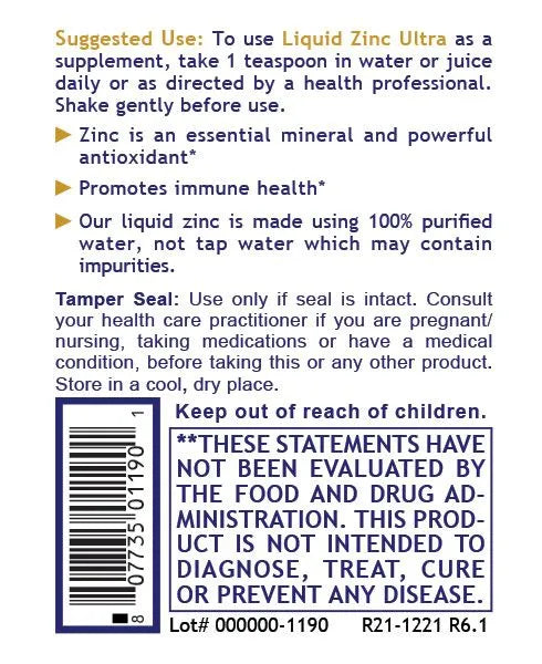 Zinc Ultra Liquid 235ml-Matakana Pharmacy
