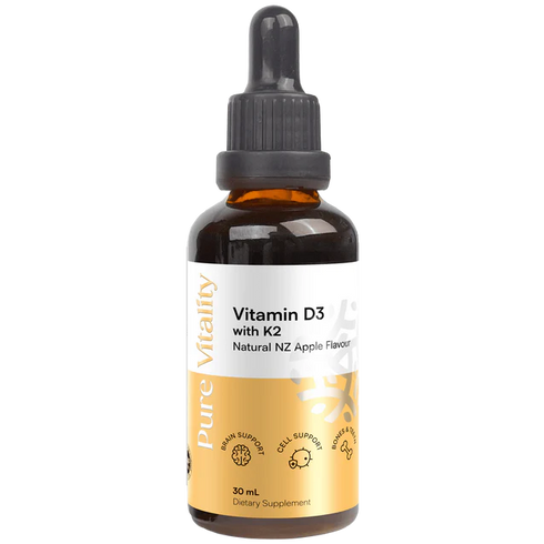 NHT Vitamin D3+K2 Drops 30ml-Pure Vitality-Matakana Pharmacy