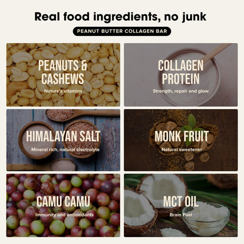 Collagen Protein Bar Peanut Butter Box 12 x 45g-Chief-Matakana Pharmacy