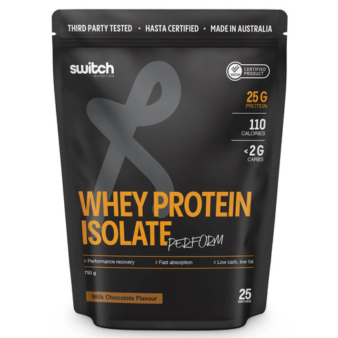 Perform HASTA Whey Protein Isolate 750g | Chocolate-Switch Nutrition-Matakana Pharmacy