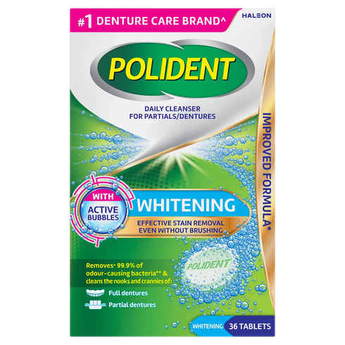 Polident Denture Cleanser Whitening 36 Pack-Haleon-Matakana Pharmacy