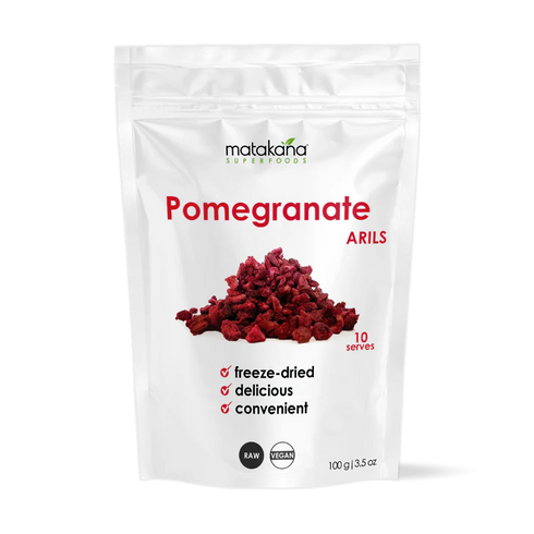 Pomegranate Freeze-Dried Arils 100g-Matakana Superfoods-Matakana Pharmacy