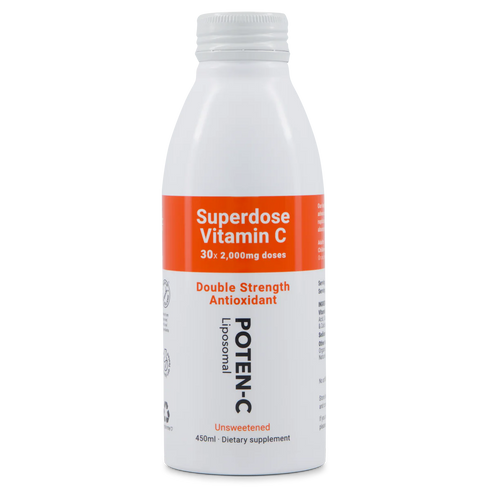 Image of the bottle of Poten-C Superdose Liposomal Vitamin C 1000mg 450ml