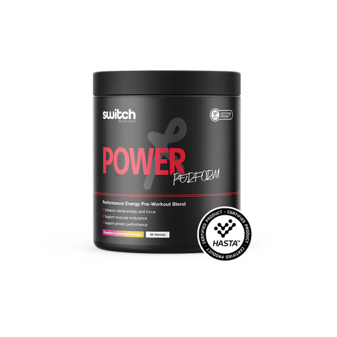 Power Perform Pre-Workout 420g | Raspberry Lemonade-Switch Nutrition-Matakana Pharmacy