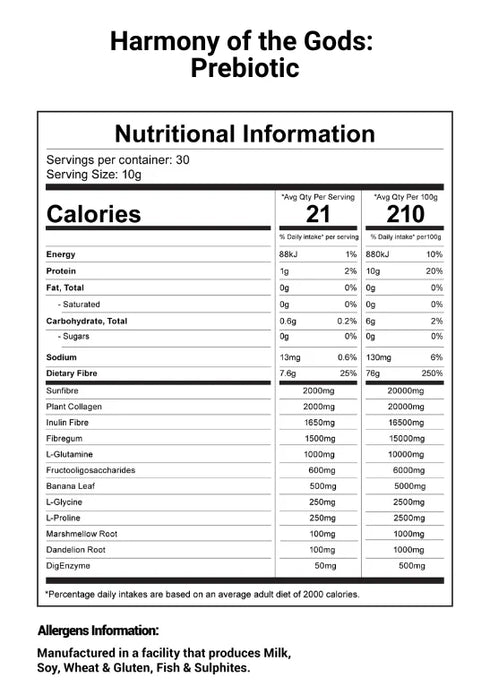 Harmony of the Gods - Prebiotic 300g-Hercules-Matakana Pharmacy