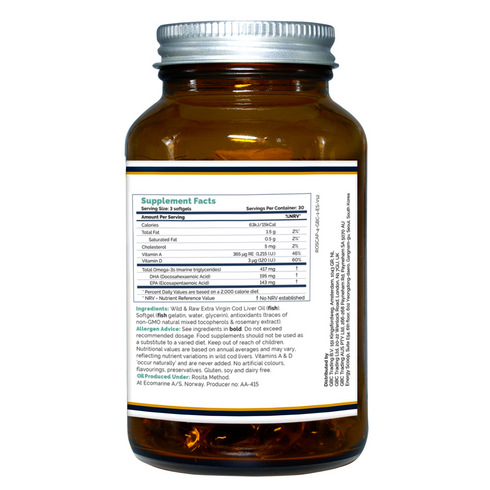 Premium Extra Virgin Cod Liver Oil Softgels 90s-Rosita-Matakana Pharmacy