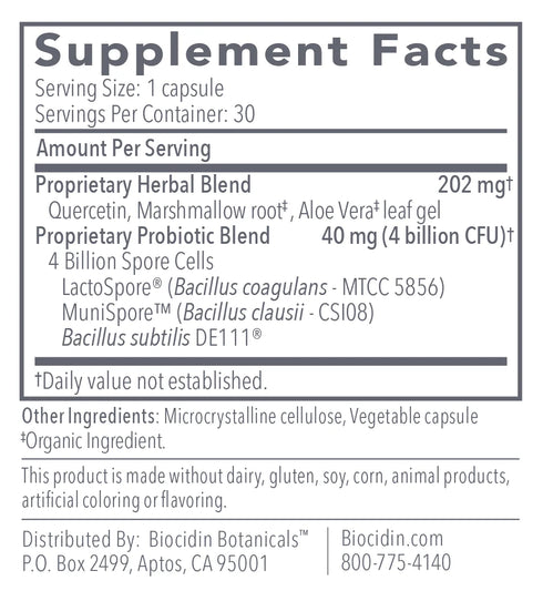 Image of Proflora4R supplement facts