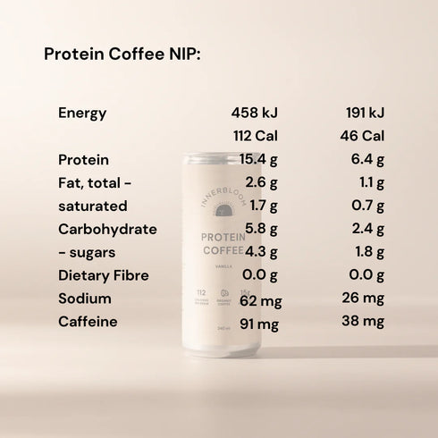 Protein Coffee Case (12 x 240ml) Vanilla-Inner Bloom-Matakana Pharmacy