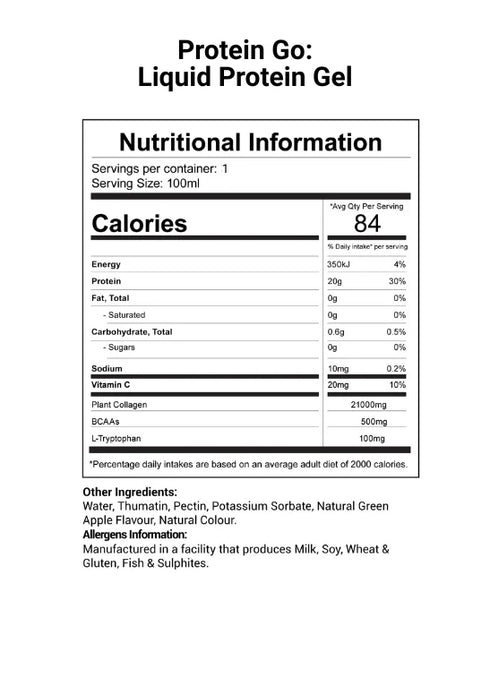 Protein Go - Protein Gel Sachet Orange 100ml-Hercules-Matakana Pharmacy