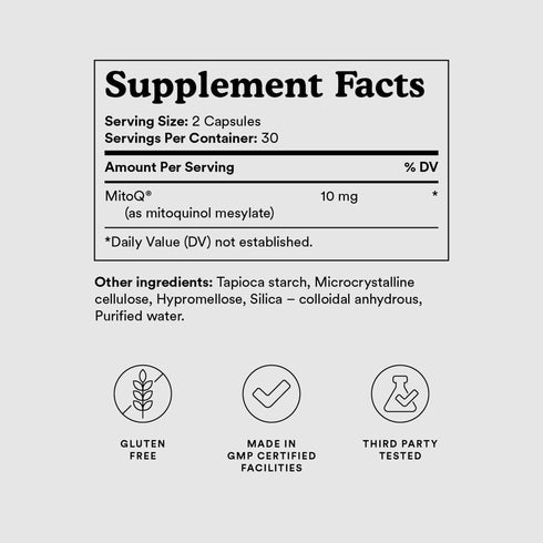 MitoQ Pure Capsules 5mg 60s