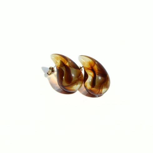 Earrings - Tear Drop - Resin-Queen Of The Foxes-Matakana Pharmacy