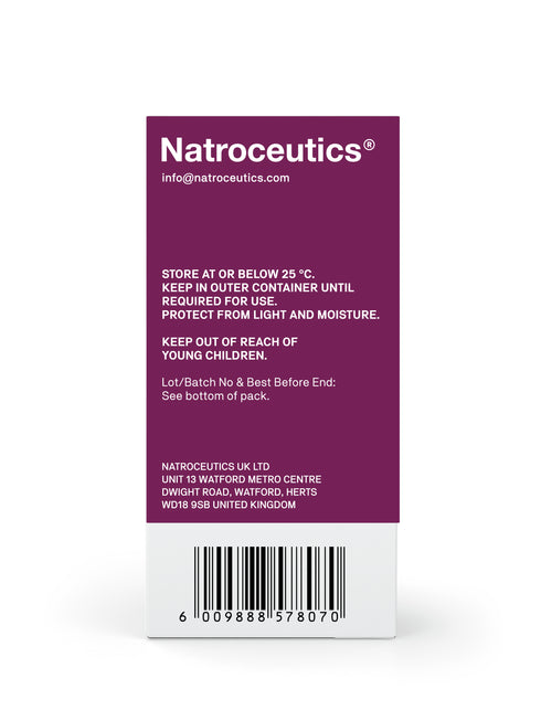 Image of the rear of the box in purple