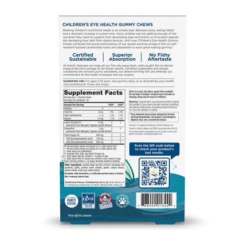 Children's Eye Health Gummies - Strawberry Lemonade 30 gummies-Nordic Naturals-Matakana Pharmacy