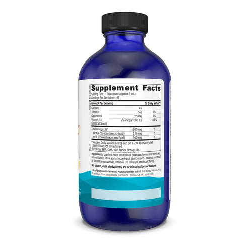 Omega-3D Liquid Lemon 237ml-Nordic Naturals-Matakana Pharmacy