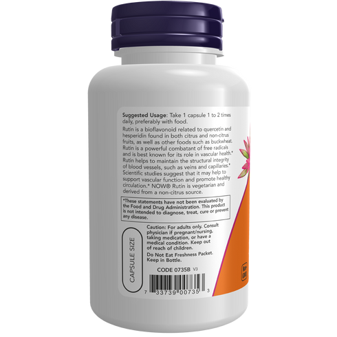 Rutin 450mg 100s-NOW Supplements-Matakana Pharmacy