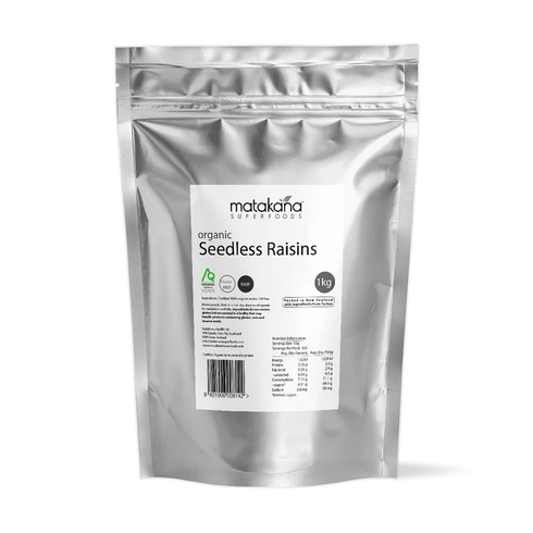 Raisins Seedless Organic 1kg-Matakana Superfoods-Matakana Pharmacy