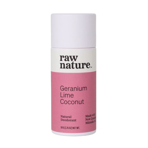 Raw Nature Deodorant Geranium, Lime, Coconut-Raw Nature Limited-Matakana Pharmacy