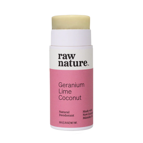 Raw Nature Deodorant Geranium, Lime, Coconut-Raw Nature Limited-Matakana Pharmacy