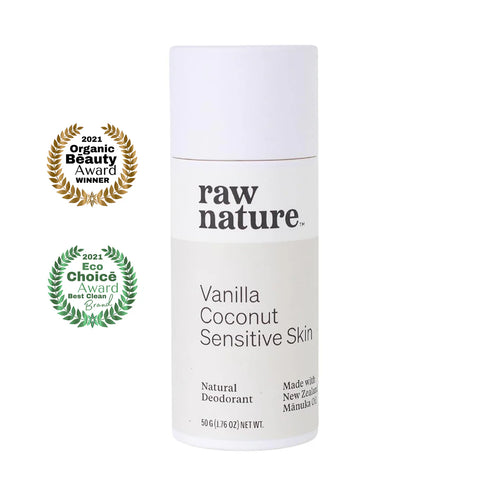 Raw Nature Deodorant Vanilla, Coconut, Sensitive-Raw Nature Limited-Matakana Pharmacy