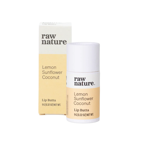 Raw Nature Lip Butta Lemon 9g-Raw Nature Limited-Matakana Pharmacy