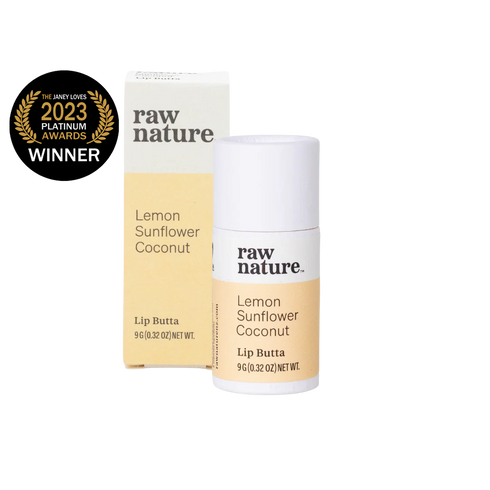 Raw Nature Lip Butta Lemon 9g-Raw Nature Limited-Matakana Pharmacy