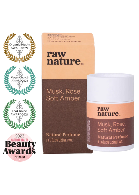 Raw Nature Musk Rose Soft Amber Perfume 11g-Raw Nature Limited-Matakana Pharmacy