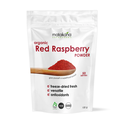 Raspberry Organic Freeze Dried Powder 100g-Matakana Pharmacy