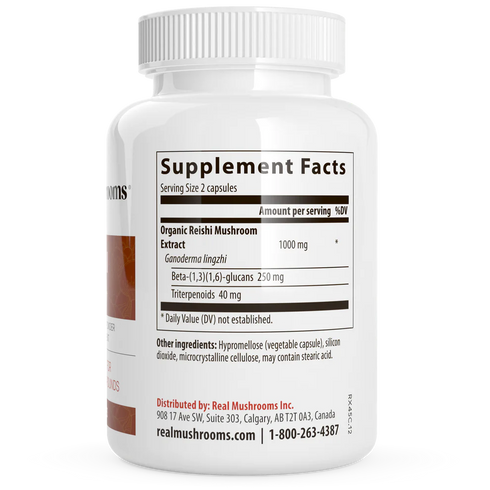 Reishi 415 200 Capsules-Real Mushrooms-Matakana Pharmacy