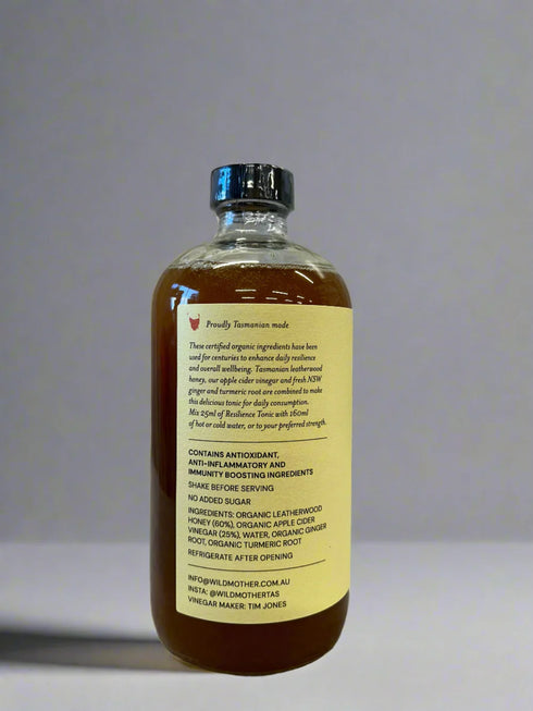 Resilience Tonic Honey Ginger Turmeric Apple Cider Vinegar 500ml