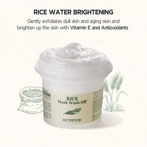 Rice Mask Wash Off 120g-SKINFOOD-Matakana Pharmacy