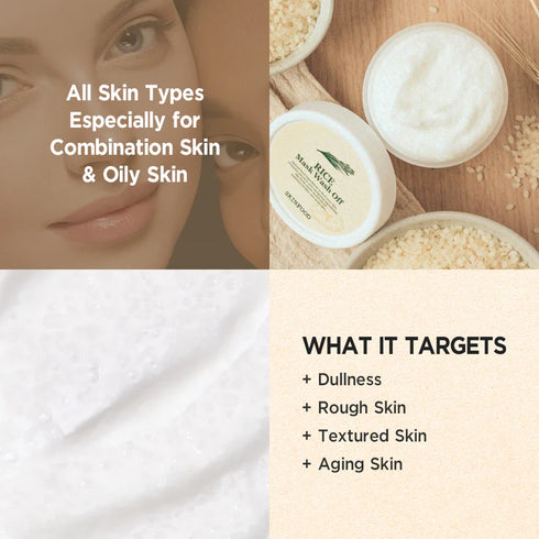 Rice Mask Wash Off 120g-SKINFOOD-Matakana Pharmacy