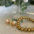 Earrings - Ruched Pearl Gold-Queen Of The Foxes-Matakana Pharmacy