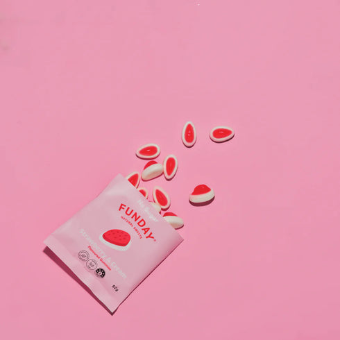 Strawberry & Cream 50g | Funday Natural Sweets-FUNDAY-Matakana Pharmacy