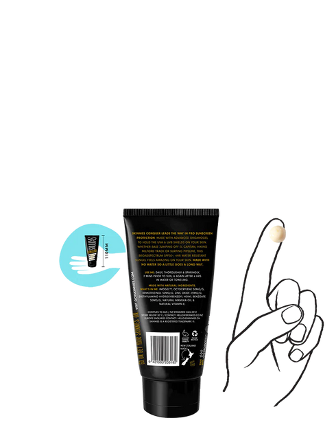 SKINNIES Conquer Sunscreen Gel SPF50 35ml-Matakana Pharmacy